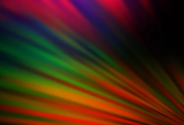 Mörk Flerfärgad Rainbow Vektor Layout Med Platta Linjer Glitter Abstrakt — Stock vektor