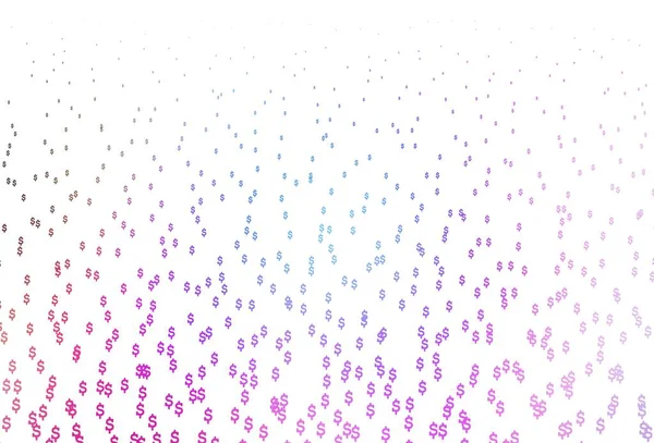 Açık renk, Gökkuşağı vektör kapağı ve dolar işaretleri. Para sembollü modern soyut illüstrasyon. Reklamınız, posteriniz, afişiniz için en iyi tasarım..