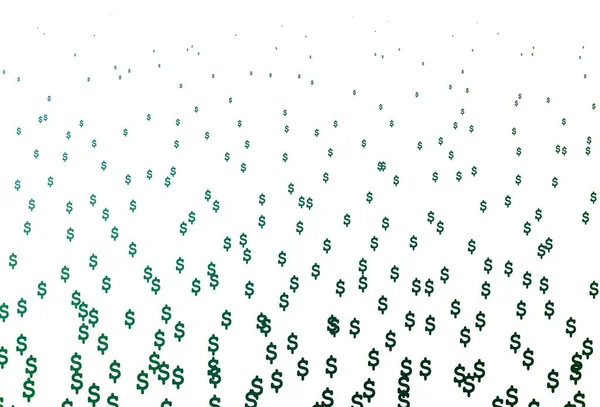 Bleu Foncé Motif Vectoriel Vert Avec Dollar Illustration Avec Des — Image vectorielle