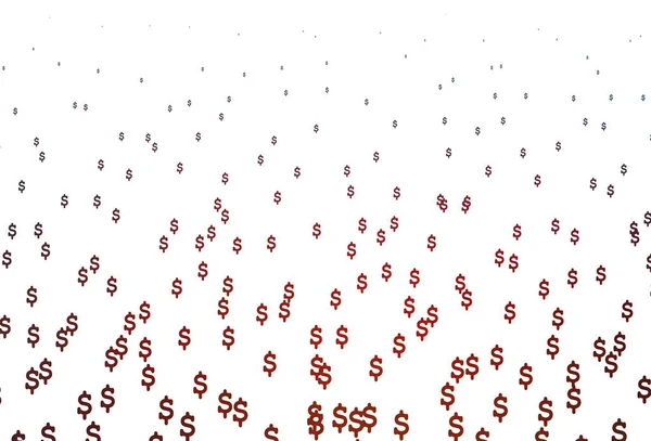 Bleu Foncé Couverture Vectorielle Rouge Avec Des Signes Dollar Illustration — Image vectorielle