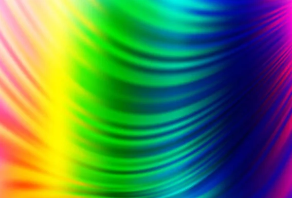 Modèle Vectoriel Multicolore Clair Arc Ciel Avec Lignes Ovales Illustration — Image vectorielle