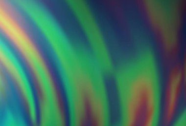 Bükülmüş kurdeleli açık yeşil vektör şablonu. Mermer biçiminde yaratıcı geometrik çizim ve gradyan. Markan için yeni kompozisyon.