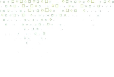 Disklerle, dikdörtgenlerle açık yeşil vektör dokusu. Renkli daireleri, dikdörtgenleri olan soyut çizimler. Güzel web siteleri için desen.