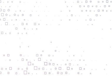 Açık mor vektör kaplamalı daireler, küpler. Daireleri olan renkli bir eğim, soyut arkaplanda dikdörtgenler. Reklamlar, broşürler için desen.