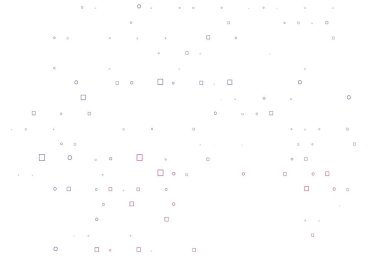 Açık mavi, kırmızı vektör arka plan daireler, dikdörtgenler. Daireleri olan renkli bir illüstrasyon, doğa tarzında kareler. Suyun deseni, yağmur damlaları.