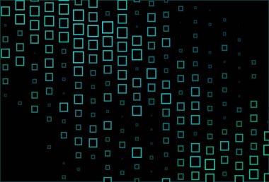 Eşkenar dörtgenli koyu mavi vektör arkaplanı. Dikdörtgenleri ve kareleri olan güzel bir çizim. İş ilanları, broşürler, broşürler için desen