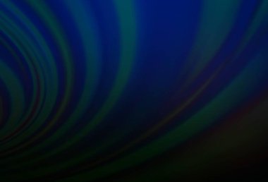 Bükülmüş kurdeleli koyu mavi vektör şablonu. Mermer biçiminde yaratıcı geometrik çizim ve gradyan. İş tasarımınız için şablon.