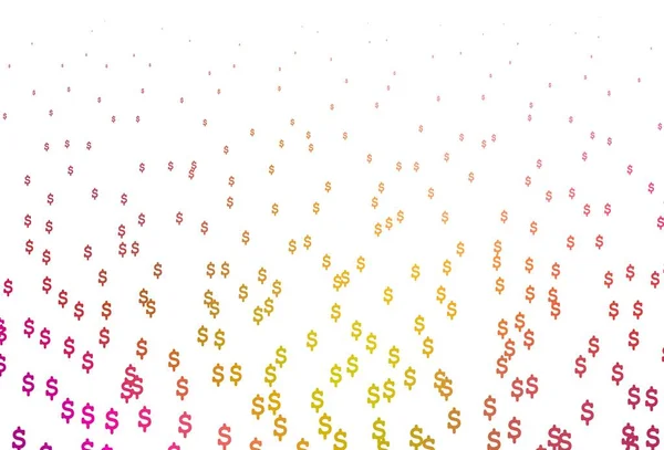 Ανοιχτό Ροζ Κίτρινο Διανυσματικό Πρότυπο Δολάριο Εικονογράφηση Σήματα Usd Λευκό — Διανυσματικό Αρχείο