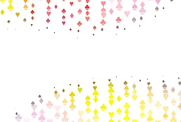 Светло Розовое Желтое Векторное Покрытие Символами Азартных Игр Цветная Иллюстрация — стоковый вектор