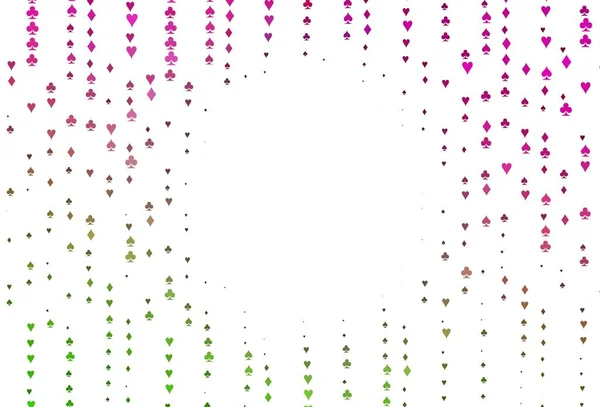 Светло Розовая Зеленая Векторная Компоновка Элементами Карт Сияющая Иллюстрация Червями — стоковый вектор