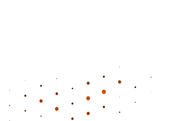 Hellgelbes Oranges Vektorlayout Mit Kreisformen Abstrakte Illustration Mit Farbigen Blasen — Stockvektor