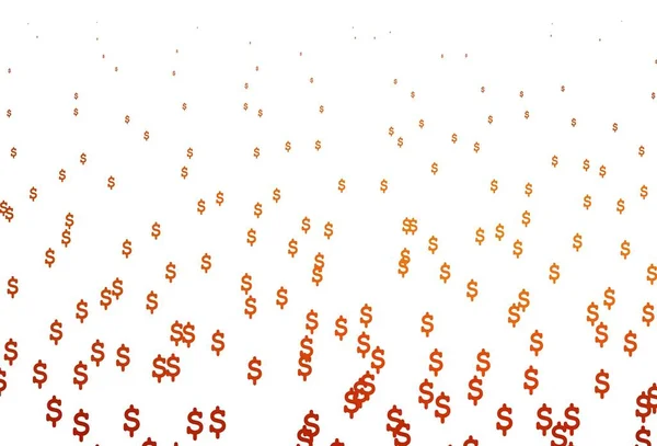 Світловий Помаранчевий Вектор Доларом Абстрактна Ілюстрація Кольорами Фінансових Цифрових Символів — стоковий вектор