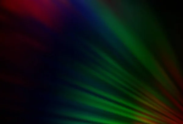 Dark Multicolor Rainbow Vector Patroon Met Smalle Lijnen Lijnen Wazig — Stockvector