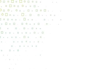 Disklerle, dikdörtgenlerle açık yeşil vektör dokusu. Renkli daireler, dikdörtgenler ile soyut arkaplan. Posterler, afişler için tasarım.