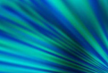 Uzun çizgileri olan açık mavi vektör arkaplanı. Bulanık arkaplanda gradyanı olan çizgiler. Reklamlar, posterler, afişler için desen.