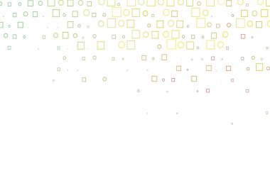 Açık yeşil, kırmızı vektör arka plan daireler, dikdörtgenler. Soyut tarzda dekoratif tasarım, daireler, dikdörtgenler. Suyun deseni, yağmur damlaları.