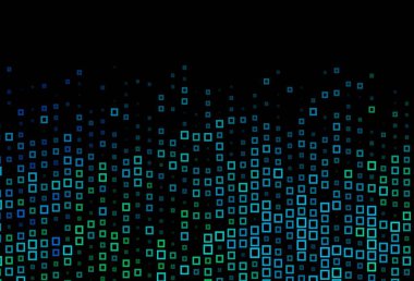 Lacivert, eşkenar dörtgenli yeşil vektör arkaplan. Soyut stil ve dikdörtgenlerle dekoratif tasarım. İş ilanları, broşürler, broşürler için desen