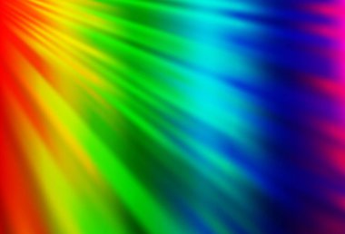 Açık Çokrenkli, tekrarlanan çubuklu Gökkuşağı vektör şablonu. Sopalı modern geometrik soyut çizim. TV reklamları için arkaplan.