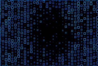 Çizgileri ve dikdörtgenleri olan koyu mavi vektör düzeni. Dikdörtgenli soyut gradyan çizimi. Reklamınız, posteriniz, afişiniz için en iyi tasarım.