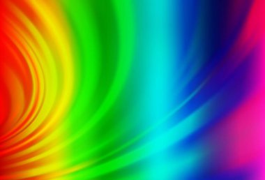 Açık renkli, sıvı şekilli Gökkuşağı vektör deseni. Eğilimli zarif, parlak bir çizim. İş tasarımınız için şablon.