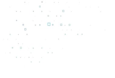 Açık mavi, daire benekli yeşil vektör düzeni, küpler. Küplerle, dairelerle soyut çizimler. Marka kitabınız için şablon.