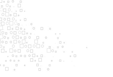 Light Silver, gri vektör kaplamalı daireler, küpler. Küplerle, dairelerle soyut çizimler. Marka kitabınız için şablon.