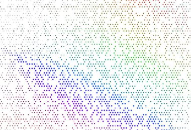 Çok renkli ışık, küreli gökkuşağı vektör deseni. Renkli su damlaları olan modern soyut çizimler. Reklamlar, broşürler için desen.