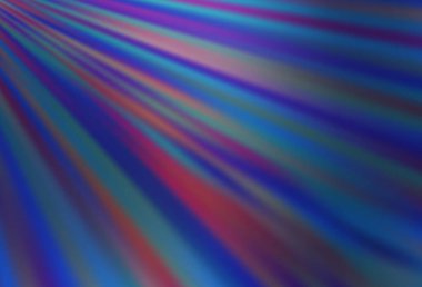 Düz çizgileri olan koyu mor vektör arkaplan. Renkli çubuklarla gösterişli soyut çizimler. TV reklamları için arkaplan.