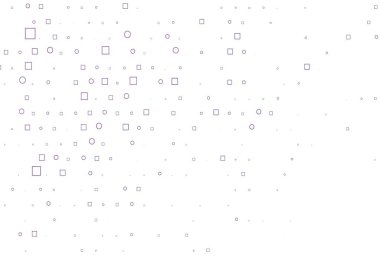 Açık mor vektör kaplamalı daireler, küpler. Renkli daireleri, dikdörtgenleri olan soyut çizimler. Marka kitabın için tamamen yeni bir şablon.