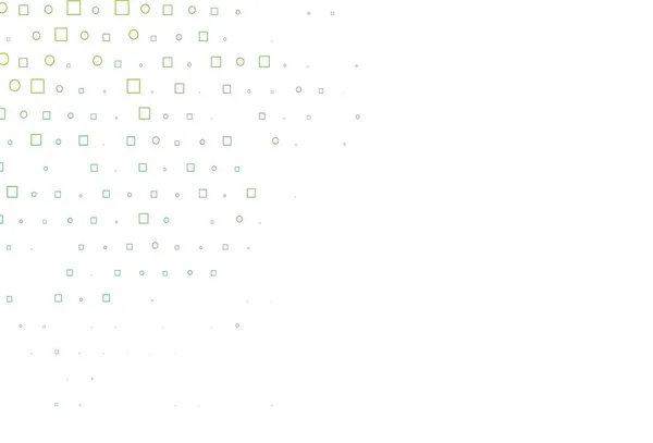 Светло Зеленая Векторная Текстура Дисками Прямоугольниками Абстрактный Фон Красочными Кругами — стоковый вектор
