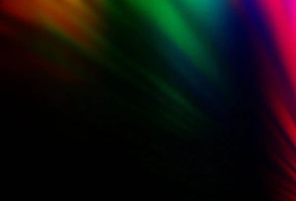 Dark Multicolor Rainbow Vector Backdrop Long Lines Lines Blurred Abstract — Stock Vector