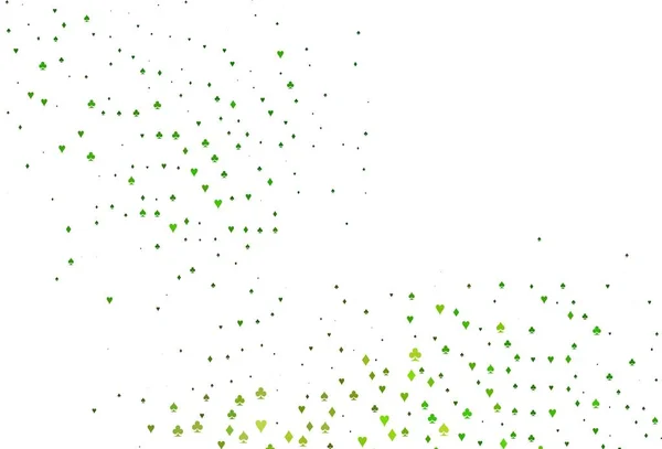 Светло Зеленый Векторный Узор Символом Карточек Блестящий Абстрактный Эскиз Изолированными — стоковый вектор