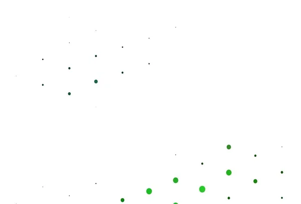 Světle Zelený Vektorový Vzorec Kuličkami Krásná Barevná Ilustrace Rozmazanými Kruhy — Stockový vektor