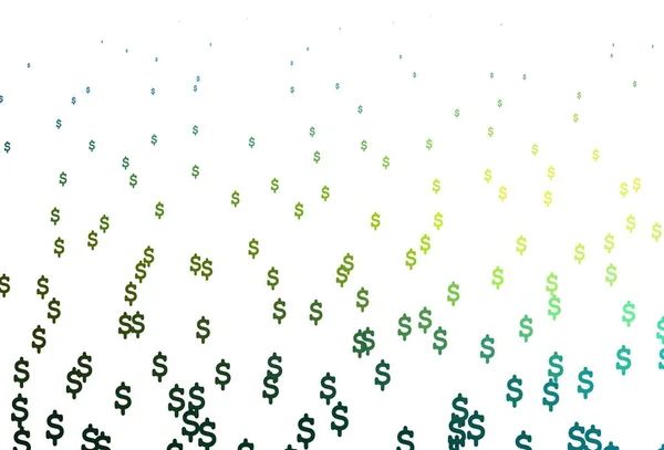 Bleu Foncé Couverture Vectorielle Jaune Avec Des Signes Dollar Illustration — Image vectorielle
