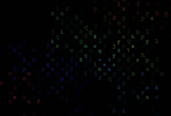 Темный Многоцветный Векторный Узор Rainbow Сиолами Abc Размытый Дизайн Простом — стоковый вектор