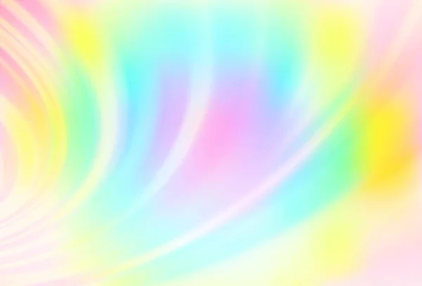 Multicolor Claro Fondo Vectorial Del Arco Iris Con Círculos Curvos — Vector de stock