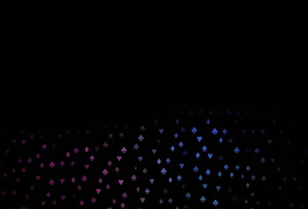 Modèle Vectoriel Rose Foncé Bleu Avec Symboles Poker Illustration Avec — Image vectorielle