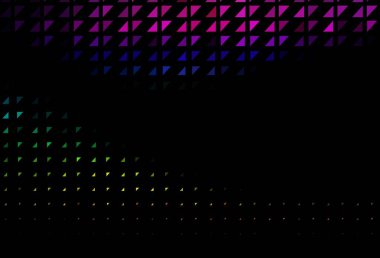 Koyu Çokrenkli, daireli Gökkuşağı vektör şablonu. Bulanık yağmur damlaları olan soyut bir çizim. Reklamlar, broşürler için desen.