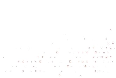 Dairesel ve dikdörtgenli hafif turuncu vektör arkaplanı. Daireleri olan renkli bir eğim, soyut arkaplanda dikdörtgenler. Marka kitabınız için şablon.