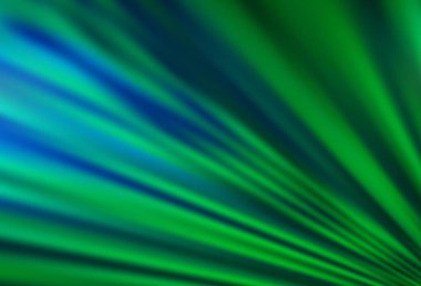 Açık mavi, tekrarlanan çubuklu yeşil vektör şablonu. Sopalı modern geometrik soyut çizim. İş broşürleri, broşürler için desen.