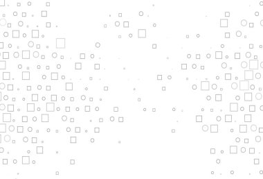 Dairesel ve dikdörtgenli açık siyah vektör arkaplan. Daireleri olan renkli bir eğim, soyut arkaplanda dikdörtgenler. Suyun deseni, yağmur damlaları.