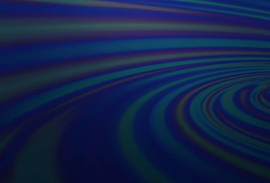 Bükülmüş çizgileri olan koyu mavi vektör şablonu. Alnında çizgiler olan soyut bir çizim. Marka kitabı için zarif desen.