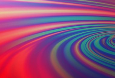 Açık mavi, kırmızı şeritli arka plan. Değişken çizgileri olan renkli soyut çizimler. Arkaplanlar için desenli dalga deseni.