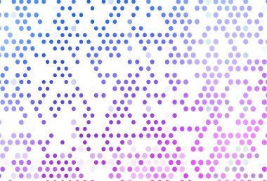 Açık pembe, daire şekilli mavi vektör düzeni. Doğa tarzında renkli baloncuklu soyut illüstrasyon. Posterler, afişler için tasarım.