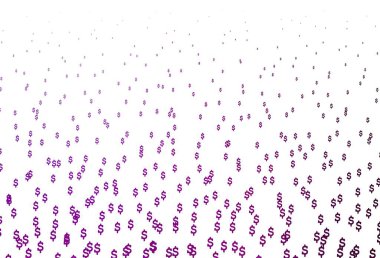 Dollar ile koyu mor vektör şablonu. Para sembollü modern soyut illüstrasyon. Kalıp, reklam, broşür ve banka broşürleri için kullanılabilir.