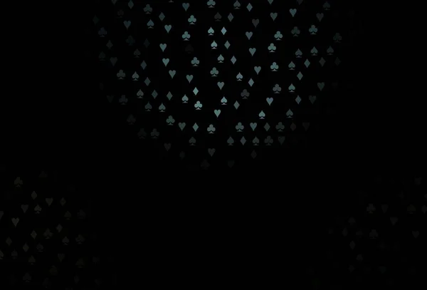 Modèle Vectoriel Bleu Foncé Avec Des Symboles Poker Gradient Coloré — Image vectorielle