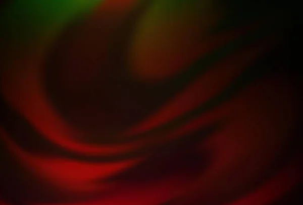 Mörkgrön Röd Vektor Färgstark Abstrakt Konsistens Helt Färgad Illustration Suddig — Stock vektor