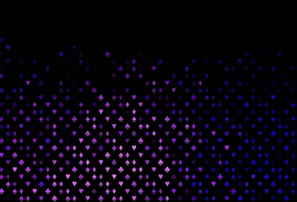 Texture Vectorielle Violet Foncé Avec Cartes Jouer Illustration Brillante Avec — Image vectorielle