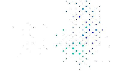 Kristallerle, dairelerle, karelerle vektör şablonu. Renkli noktaları, çizgileri, küpleri olan soyut çizimler. İş ilanları, broşürler, broşürler için desen