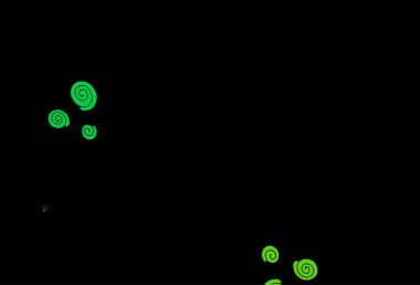 Koyu mavi, bükülmüş kurdeleli sarı vektör arkaplanı.